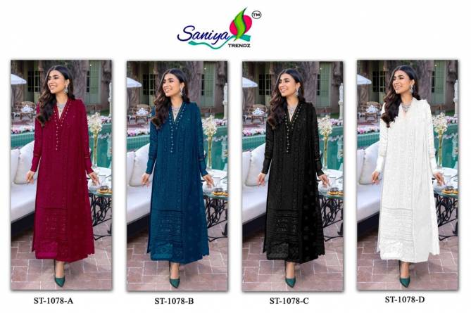 Saniya St 1078 Heavy Festive Wear Georgette Pakistani Salwar Kameez Collection